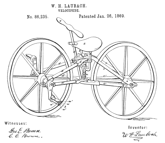 De middengestuurde fiets van W.H. Laubach